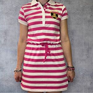 Pastry Pink and White Striped Polo Dress NWT